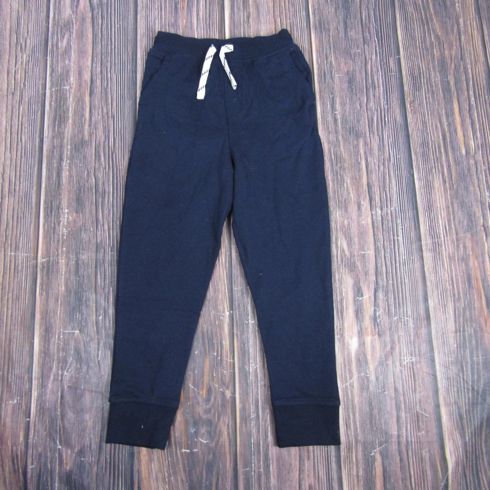 Crewcuts Pants Youth Small 6/7 Navy Joggers Sweatpants Drawstring Cuffed‎ BB449